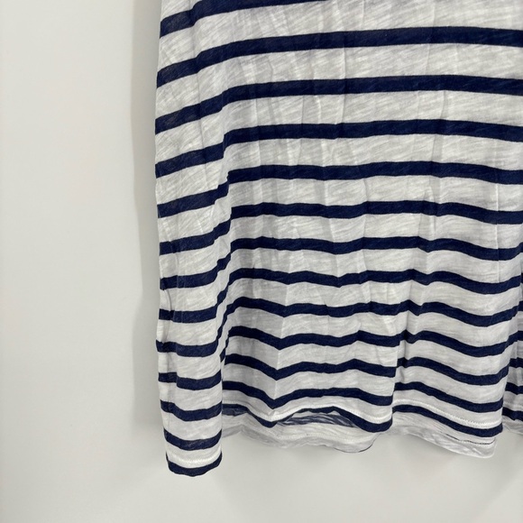 American Vintage Women’s Blue White Striped 100% Cotton Slub Knit Tank Top Large - Picture 9 of 16